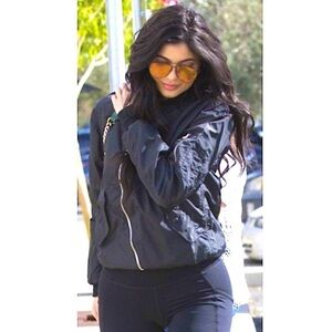 Black Michael Kors jacket🖤MK LOGO windbreaker gold zipper black zip up hoodie